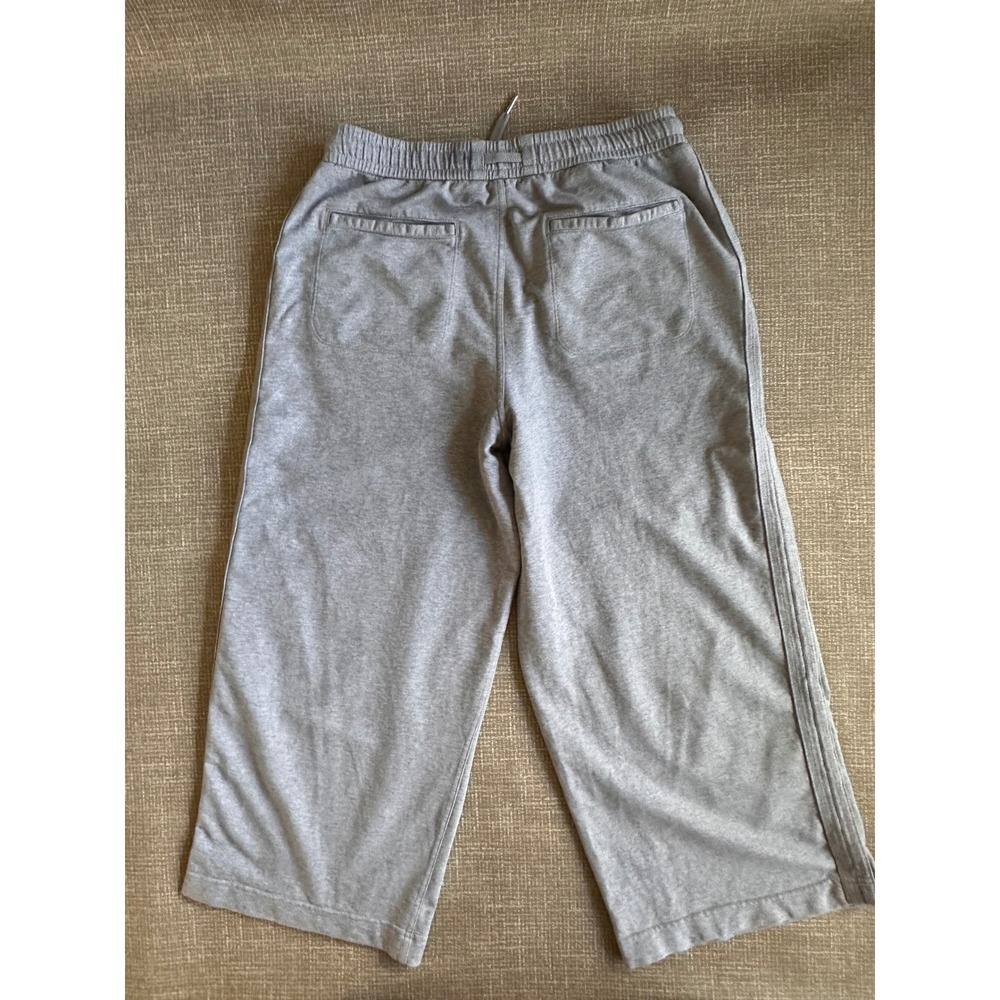 Athleta Farallon Heathered Wide Leg Crop Grey Jogger Pants Size 8